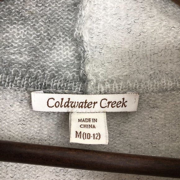 Coldwater Creek Women's Size Medium Grey Wool Blend Cowl Neck Knit Sweater - Picture 6 of 9